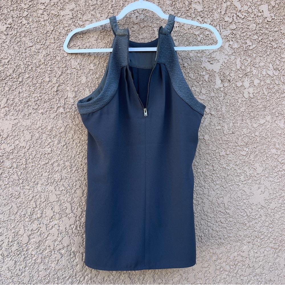 Calvin Klein Womens Sleeveless Shirt Size S‎ Small Gray Light Academia - Picture 7 of 13